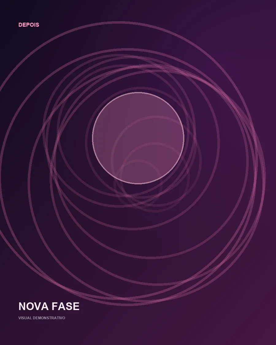 Visual abstrato representando uma nova fase de crescimento do creator