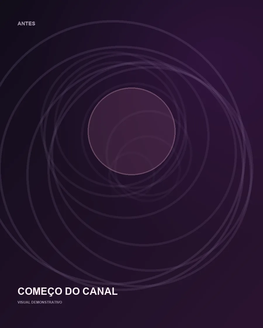 Visual abstrato representando o início de uma trajetória de creator
