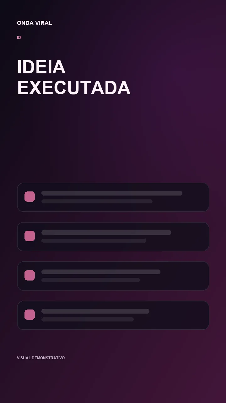 Short vertical representando uma ideia executada